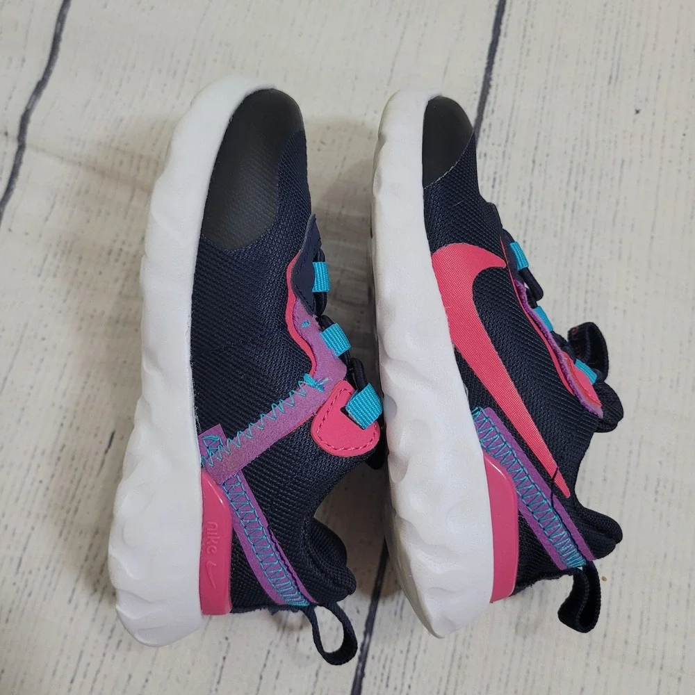 Nike‎ 7C Renew Lucent Sneakers Toddler Girls Navy Pink Blue CK4083-401